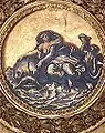 Amphitrite enlevée par un dauphin, camaïeu est du plafond du salon de Vénus