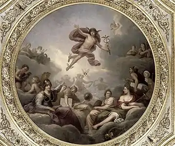Mercure répandant son influence sur les Arts et les Sciences (vers 1672), grands appartements du château de Versailles.