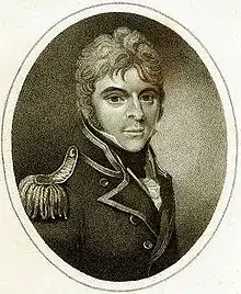 Gravure représentant le capitaine Salusbury Pryce Humphreys en uniforme.