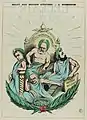 Victor Hugo, entouré de Louis Blanc, Thiers et Gambetta (L’Éclair, no 9, [19] août 1877).