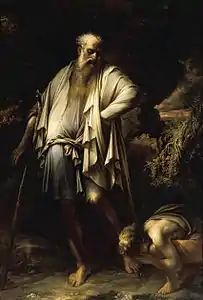 Diogène jette son bol, 1650Collection particulière.