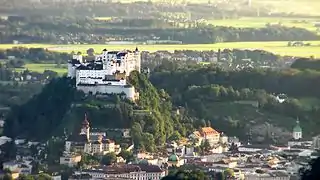 Vue du fort de la Gersberg Alm.