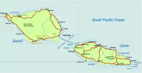 carte : Géographie des Samoa