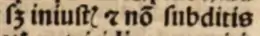 Texte avec « iniuſtꝭ » dans une Bible de c. 1502.