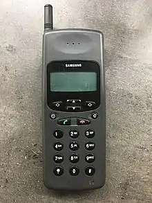 First GSM phone sold with Samsung logo.