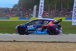 Samuel Peu, vainqueur en Supercar (Peugeot 208 I RX).