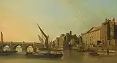 Samuel Scott, Une vue du pont de Westminster et des parties adjacentes, v. 1758, huile sur toile, 29,8 x54 cm, Londres, Tate Gallery, N00314