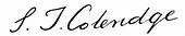 signature de Samuel Taylor Coleridge