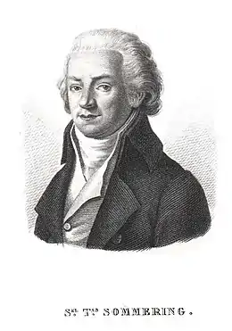 Gravure représentant Samuel Thomas von Sömmering.