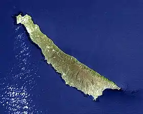 Image satellite de l'île de San Clemente
