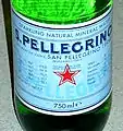 Étiquette des eaux minérales San Pellegrino.