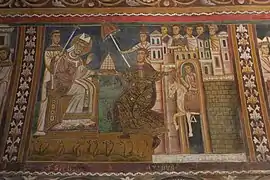 Fresques des Épisodes de la Vie du Pape Sylvestre (314-335). Scène 7 : Donation de Constantin.