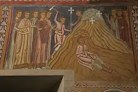 Fresques des Épisodes de la Vie du Pape Sylvestre (314-335). Scène 10 : Invention de la Vraie Croix.