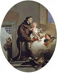 Saint Antoine de Padoue avec le Christ Enfant.