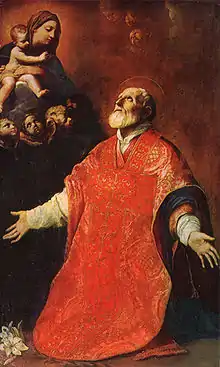 Saint Philippe Neri représenté dans un tableau de Guido Reni que l'on peut voir à l'Oratoire de Londres.