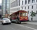 Cable Car en haut de Nob Hill.