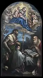La Vierge en gloire avec saint-Jean-Baptiste et Saint-Nicolas Francesco Bassano le Jeune
