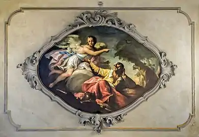 L'Ange réveille le prophète Elie par Pietro Moro.