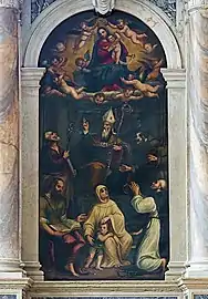 Sainte Marie en gloire avec d'autres saints - École vénitienne avant 1700