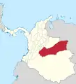Le territoire national de San Martín en 1855.