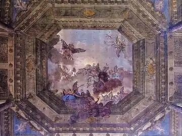 La fresque du plafond central de Domenico Bruni.