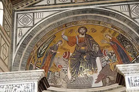 Mosaïque de l'abside, le Christ pantocrator.