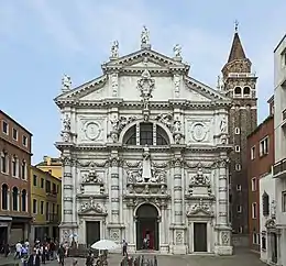 Façade de l'église San Moisè (1668).