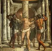 Flagellation, San Pietro in Montorio, d'après un dessin de Michel-Ange, 1516 ou plus tard.