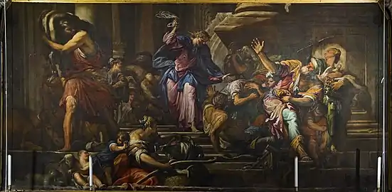 Le Christ expulse les marchands du temple de Giovanni Antonio Fumiani.