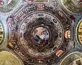 Dome intérieur de la basilique San Vitale de Rome. Octobre 2021.