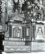 Détail de l'autel de la chapelle (photographié vers 1920).