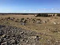 Extérieur du mur d'enceinte sur le côté ouest.