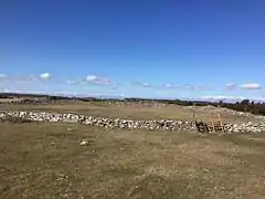 Ruines de la forteresse de Sandby borg datant de l'âge des grandes migrations.