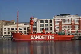 Bateau de signalisation : bateau-feu dit le Sandettié, ex Dyck