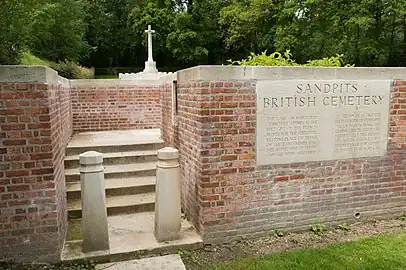 L'entrée du cimetière militaire britannique.