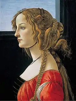 Portrait de Simonetta Vespucci (posthume) (v. 1476-1480) par Sandro Botticelli.