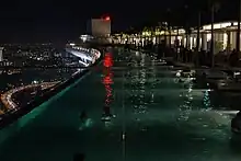 Penthouse et piscine du Marina Bay Sands de Singapour.