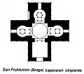 Plan de la chapelle São Frutuoso