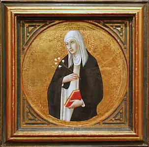 Ste Catherine de Sienne1440-1445, Sano di Pietro,Maastricht, exposition aumusée des Bons-Enfants.