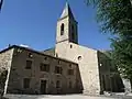 L'église Saint-Jean-Baptiste et la mairie de Sansa