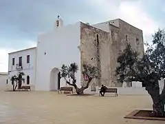 Église dans le village de Sant Francesc, au centre de l'île.