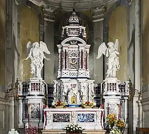 La chapelle du Saint-Sacrement, l'autel.