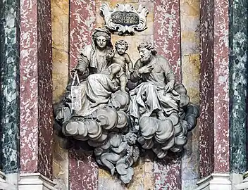 'la Vierge à l'Enfant et saint Joseph  par Giuseppe Torretto