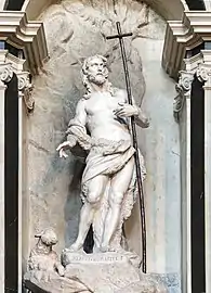 Melchior Barthel, statue du retable représentant saint Jean-Baptiste, église Santa Maria di Nazareth, chapelle Mora (Venise).