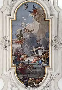 Giambattista Tiepolo, 1746-47.L'institution du Rosaire. Fresque. Église des Jésuites, Venise