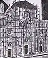 Une image de la façade en construction de Santa Maria del Fiore, Florence.