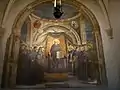 Saint Jean Gualbert et quatre saints vallombrosains, fresque de l'église Santa Trinita, Florence.