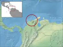 Distribution géographique de Santamartamys rufodorsalis