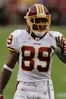 Santana Moss sous le maillot des Redskins en 2006.