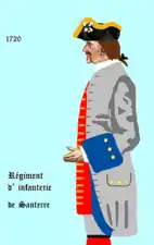 régiment de Santerre de 1720 à 1734